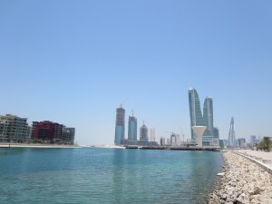 Bahrain skyline by the Persian Gulf